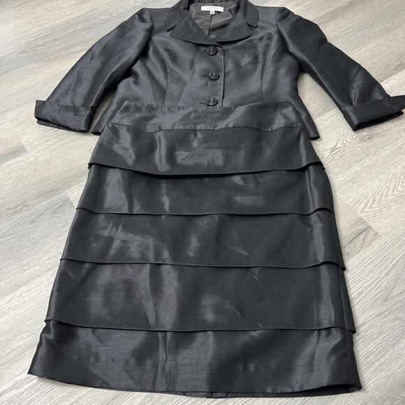 Kasper Skirt Suit, Black, Women's Size 10 - Picture 1 of 5